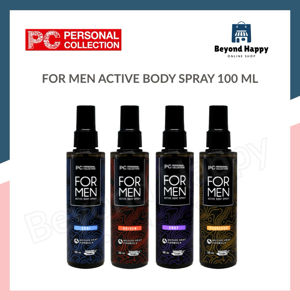 PC Personal Collection For Men Active Body Spray 100 ML | Shopee ...