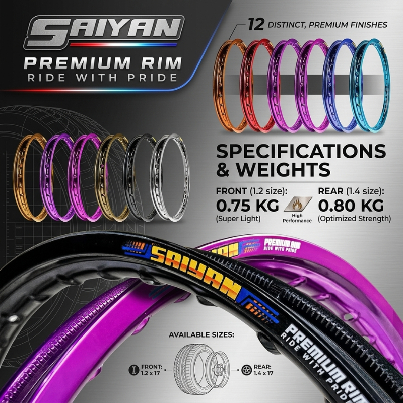 SAIYAN RIM SET 1.2X1.4 17 MADE IN THAILAND | Shopee Philippines
