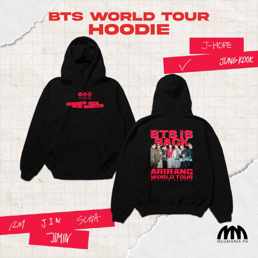 KPOP BTS ARIRANG Merch - Mugmania - Hoodie - Jungkook, V , Jimin
