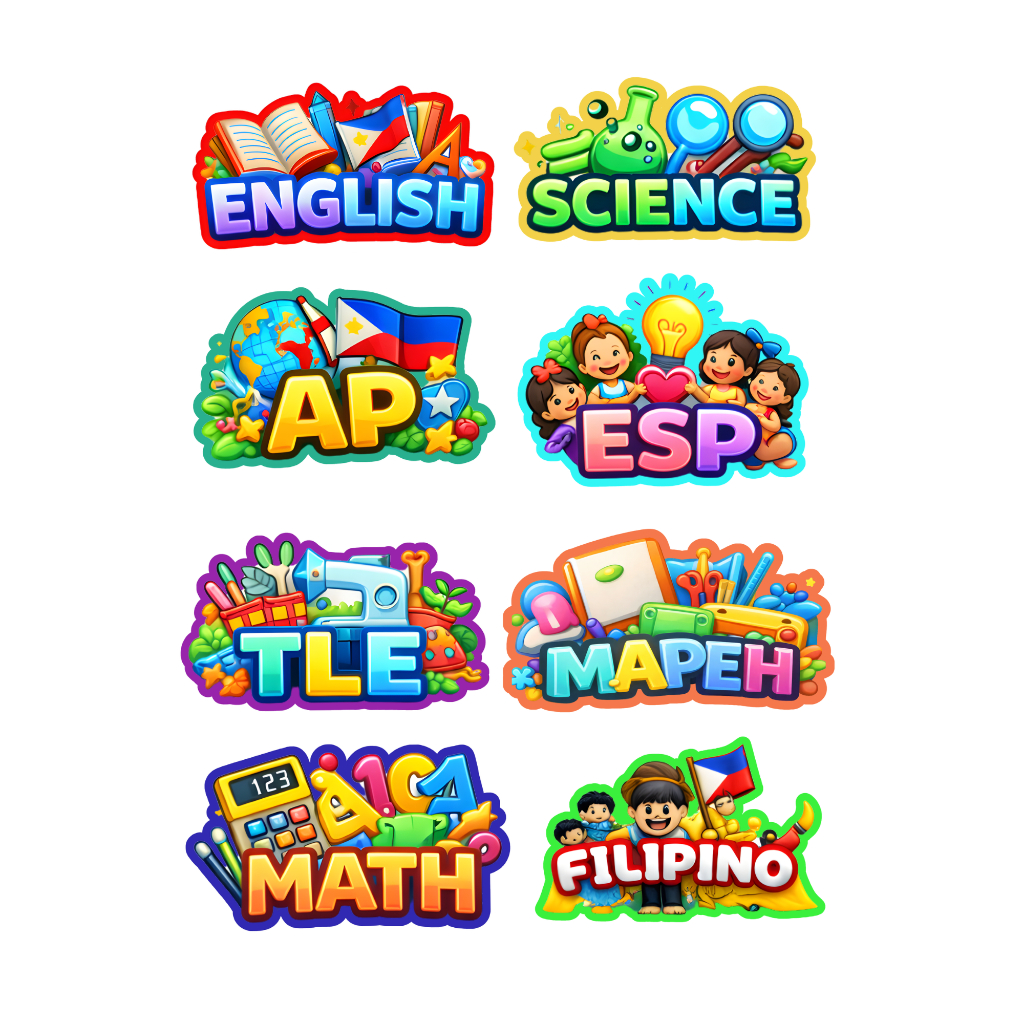 New Design - Notebook Label Sticker for All Subject and Name Labels ...