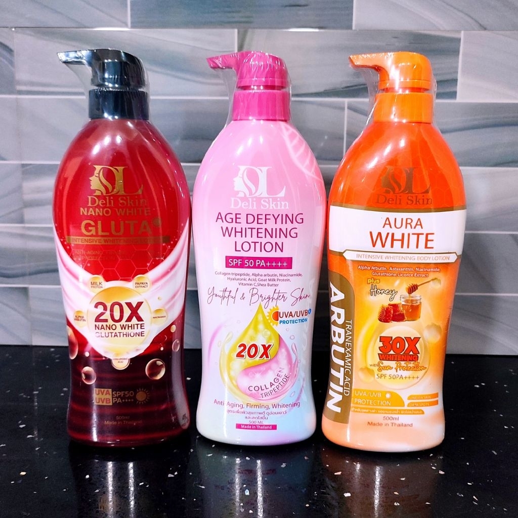 serum with glutathione DELI SKIN 20X NANO WHITE GLUTA INTENSIVE WHITENING LOTION, AGE-DEFYING  LOTION, 30X AURA WHITE LOTION