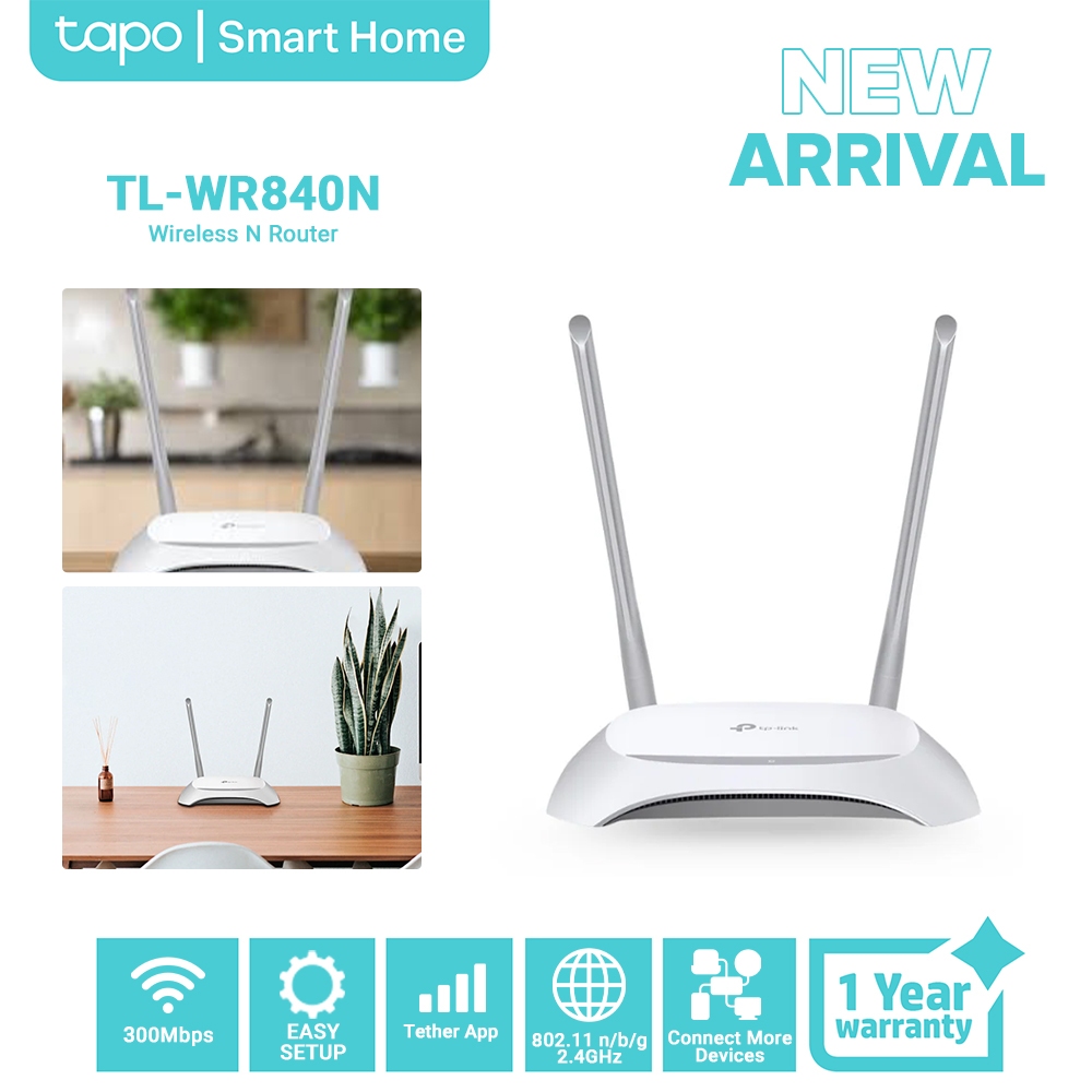 TP-Link WiFi Router TL-WR840N 300Mbps Wireless N Router N300 Router ...