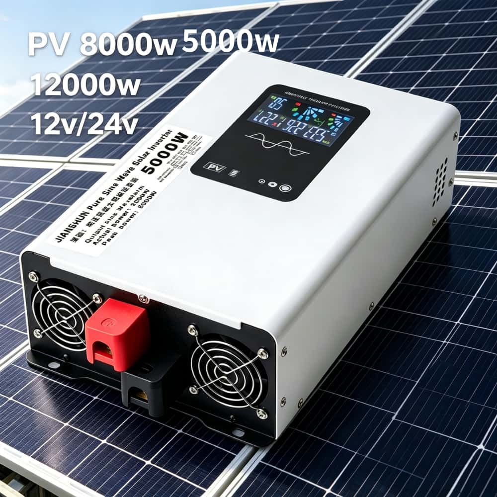 PV Solar Pure Sine Wave Power Inverter 5000w/8000w DC12V/24V 60Hz For ...