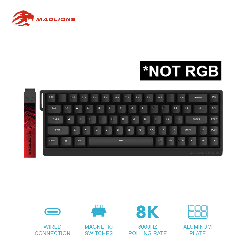 Madlions MAD 68 HE PRO 65% Wired RGB 8K Rapid Trigger Magnetic Switch ...