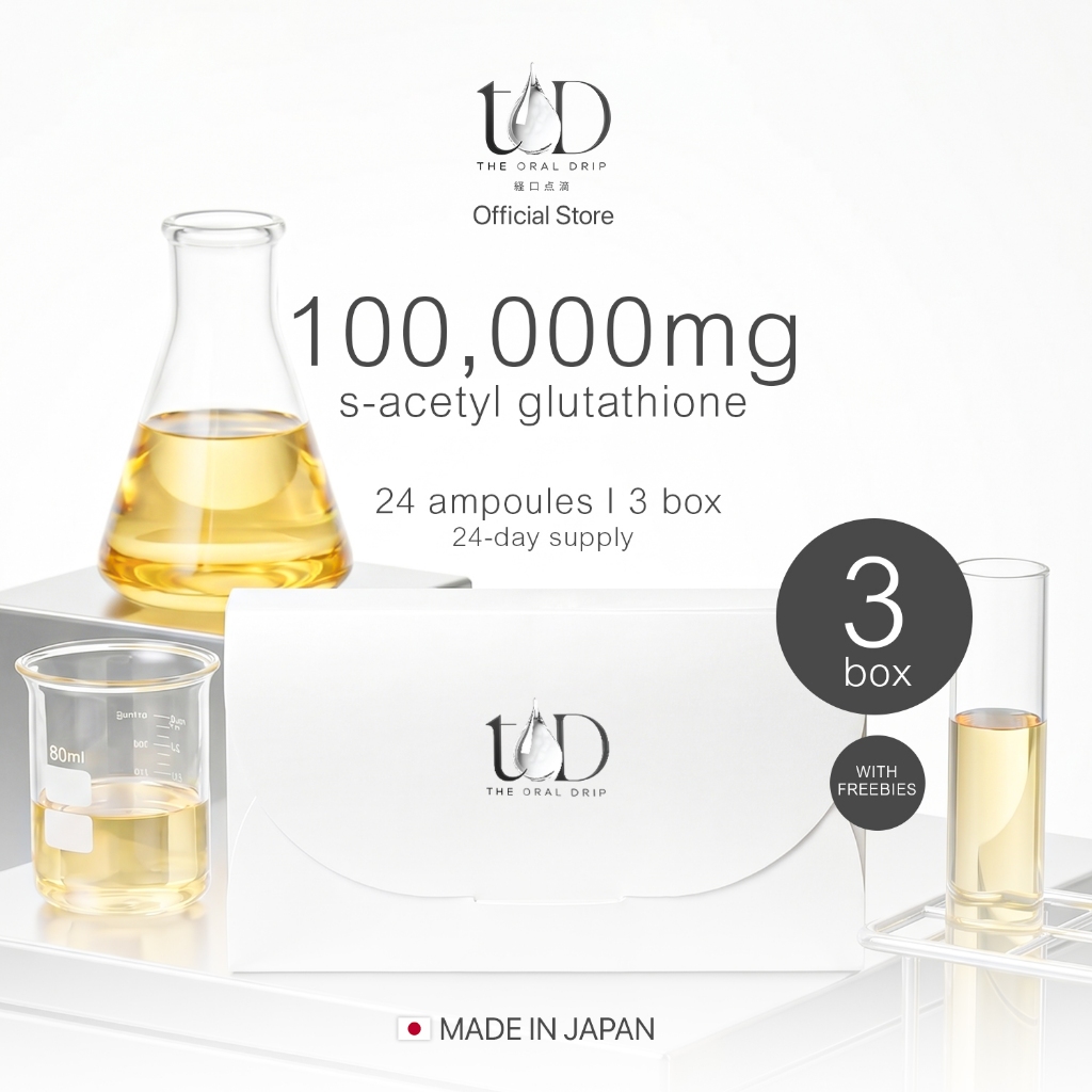 3 BOX + FREE RATAN BAG] The Oral Drip Japanese S-Acetyl Glutathione  Supplement | Shopee Philippines