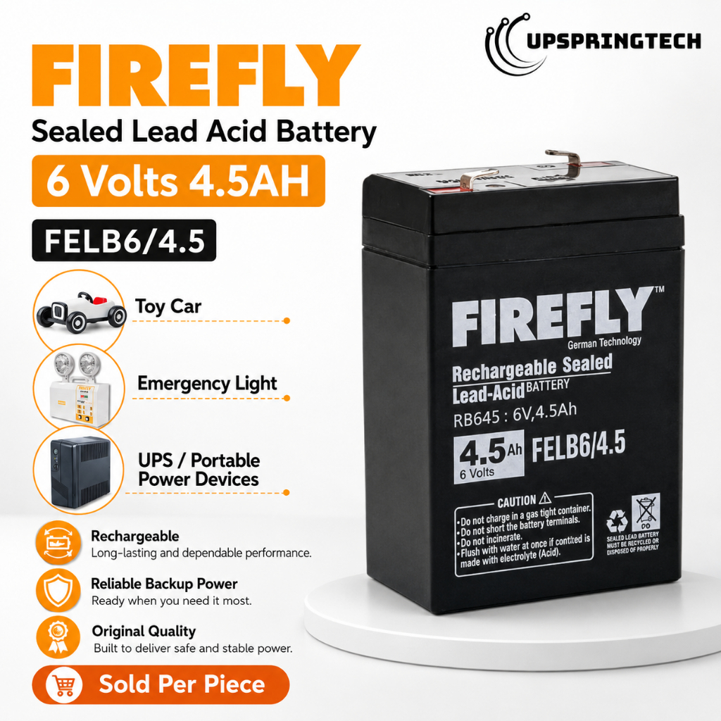 FIREFLY FELB6/4.5 6V 4.5Ah Rechargeable Sealed Lead Acid Battery for ...
