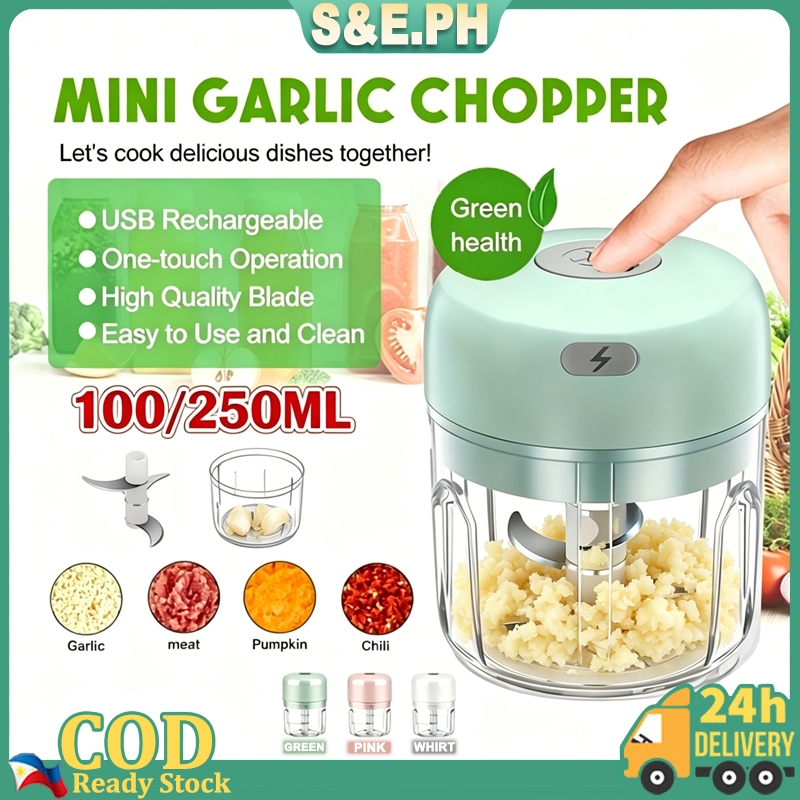 S&E USB Electric Mini Chopper 250ML Portable Food Processor for Onion ...