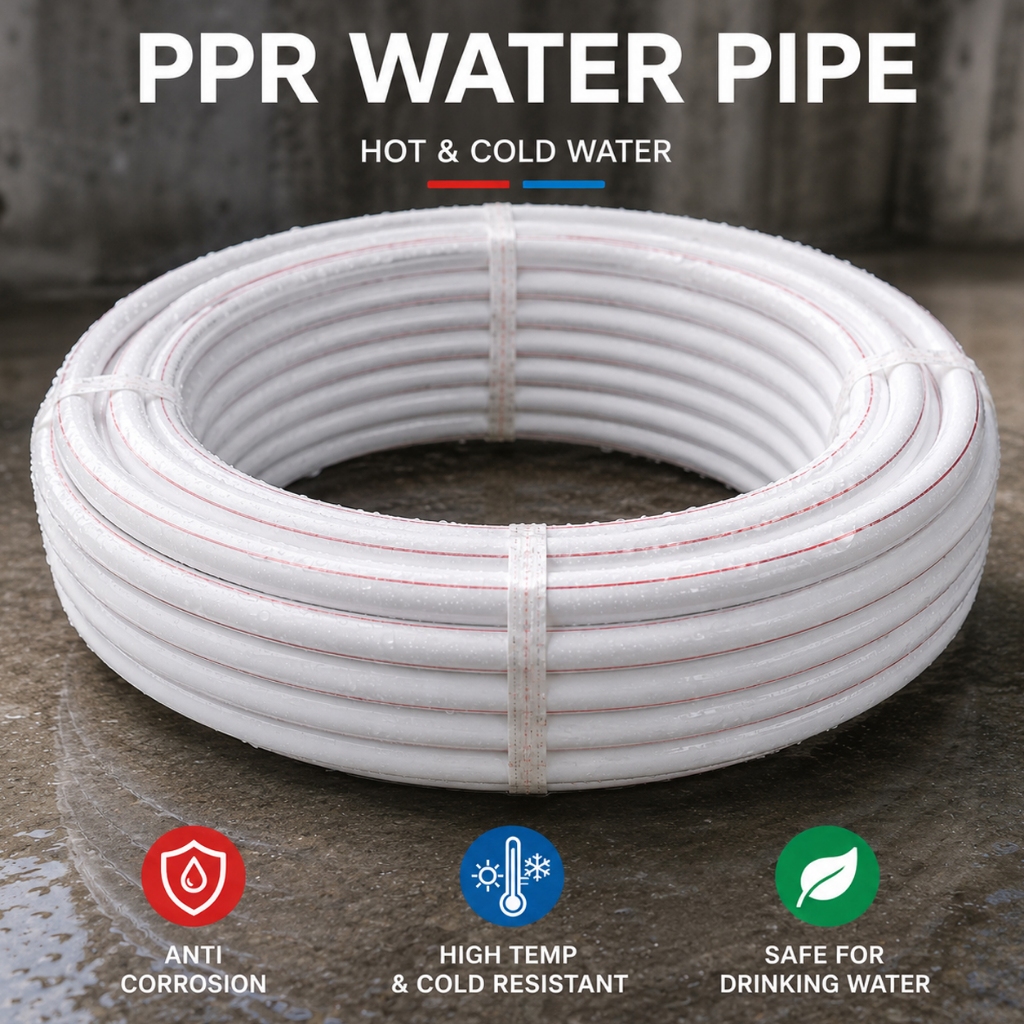 PPR COIL PPR PIPE 1/2 3/4 25/50/100M 50M-1C Meters Per Roll Pn20/Pn25 ...