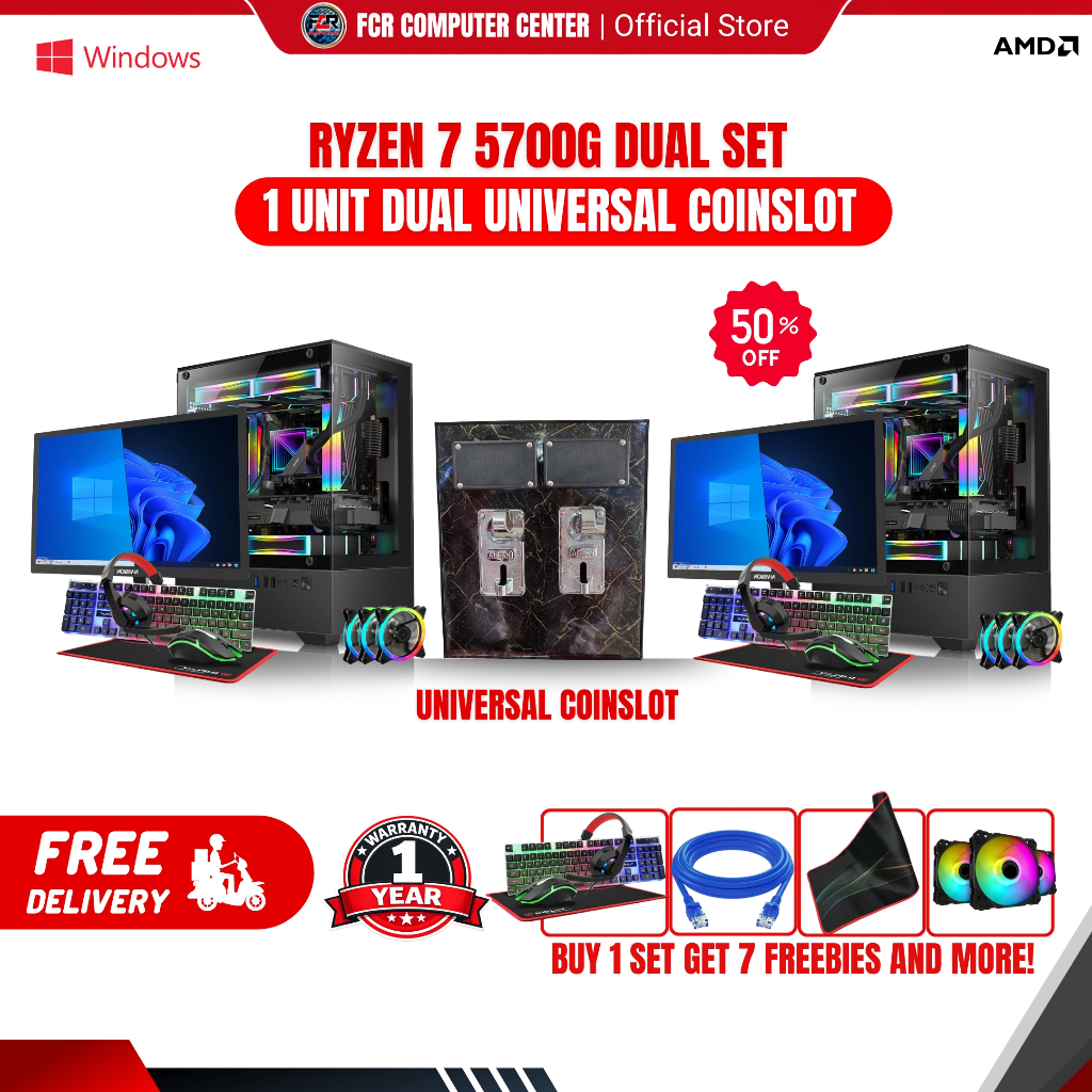 BRANDNEW DUAL SET PISONET, UNIVERSAL COINSLOT COMPLETE SET PACKAGES ...