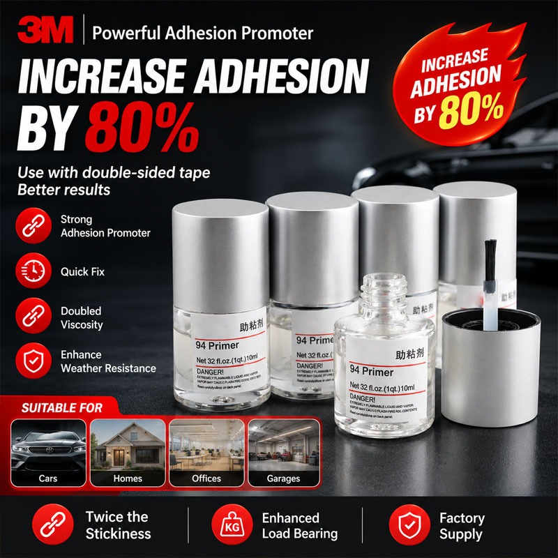 Genuine 3M PRIMER Double Side Tape Promoter 94 Primer Applicator 10ml ...