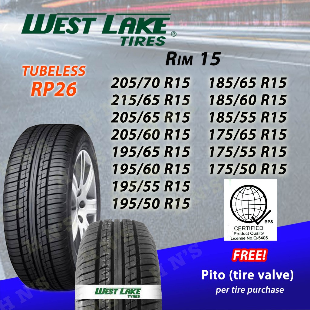 WESTLAKE Tires RIM 15 RP26 Tubeless ( 175/50 R15 , 175/55 R15 , 175/65 ...