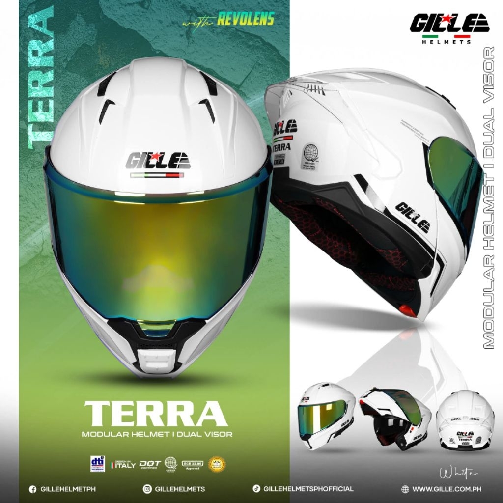 GILLE/SPYDER FULL FACE/ MODULAR HELMET | Shopee Philippines