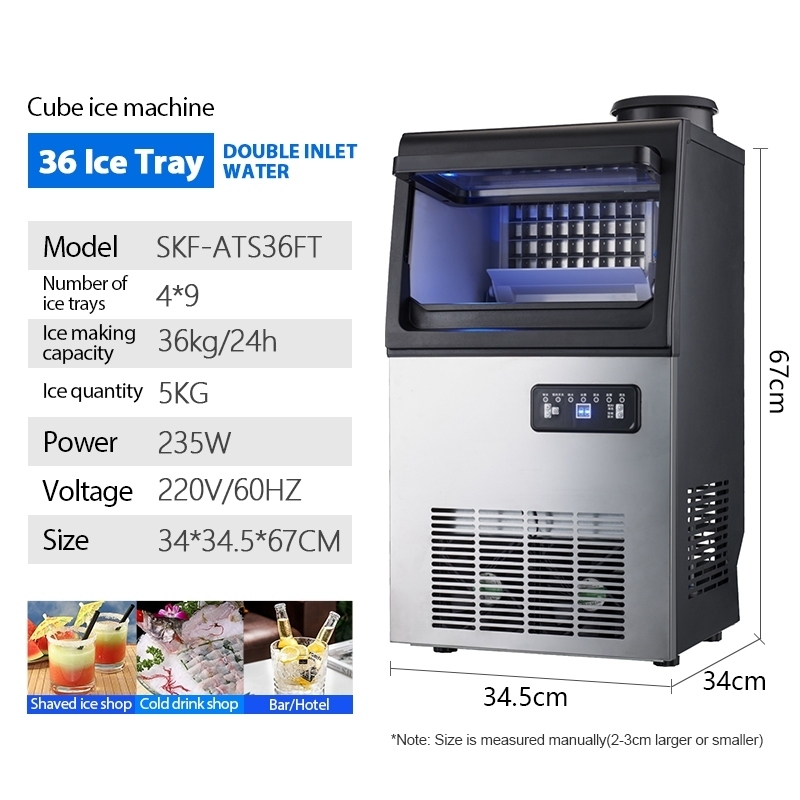 SKY Commercial automatic intelligent ice maker 36~144KG blue light ...