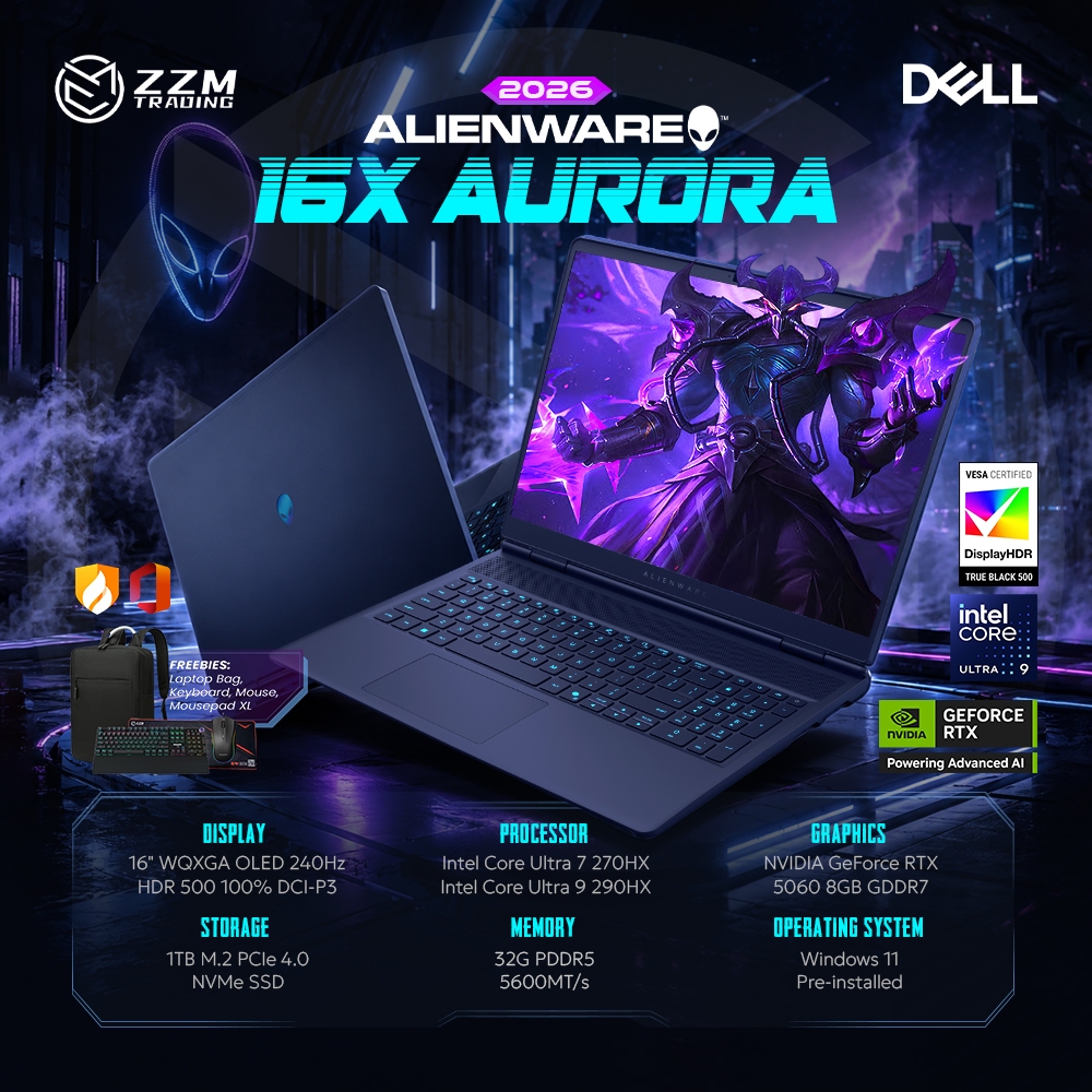 Dell Alienware 16 16X Aurora 2025 Core 7 240H RTX 5060 16" WQXGA 16GB ...