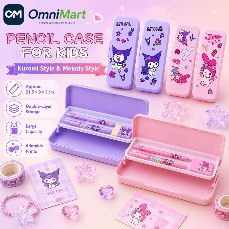 OmniMart Waterproof Sanrio Double Layers Pencil Case Kuromi Cartoon ...