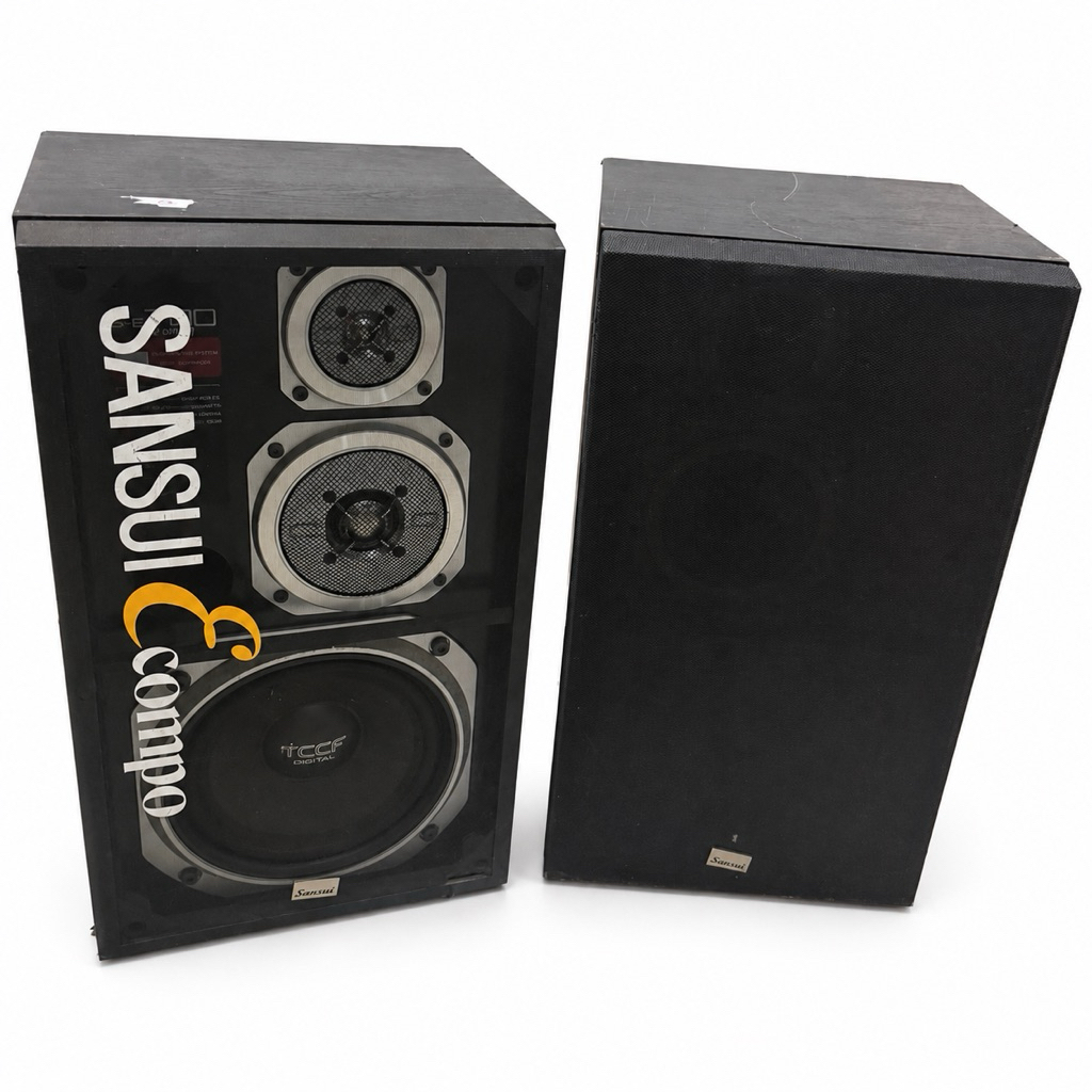 Sansui S-E700 3-Way Floor Standing Speakers Pair 220W 6Ω Vintage