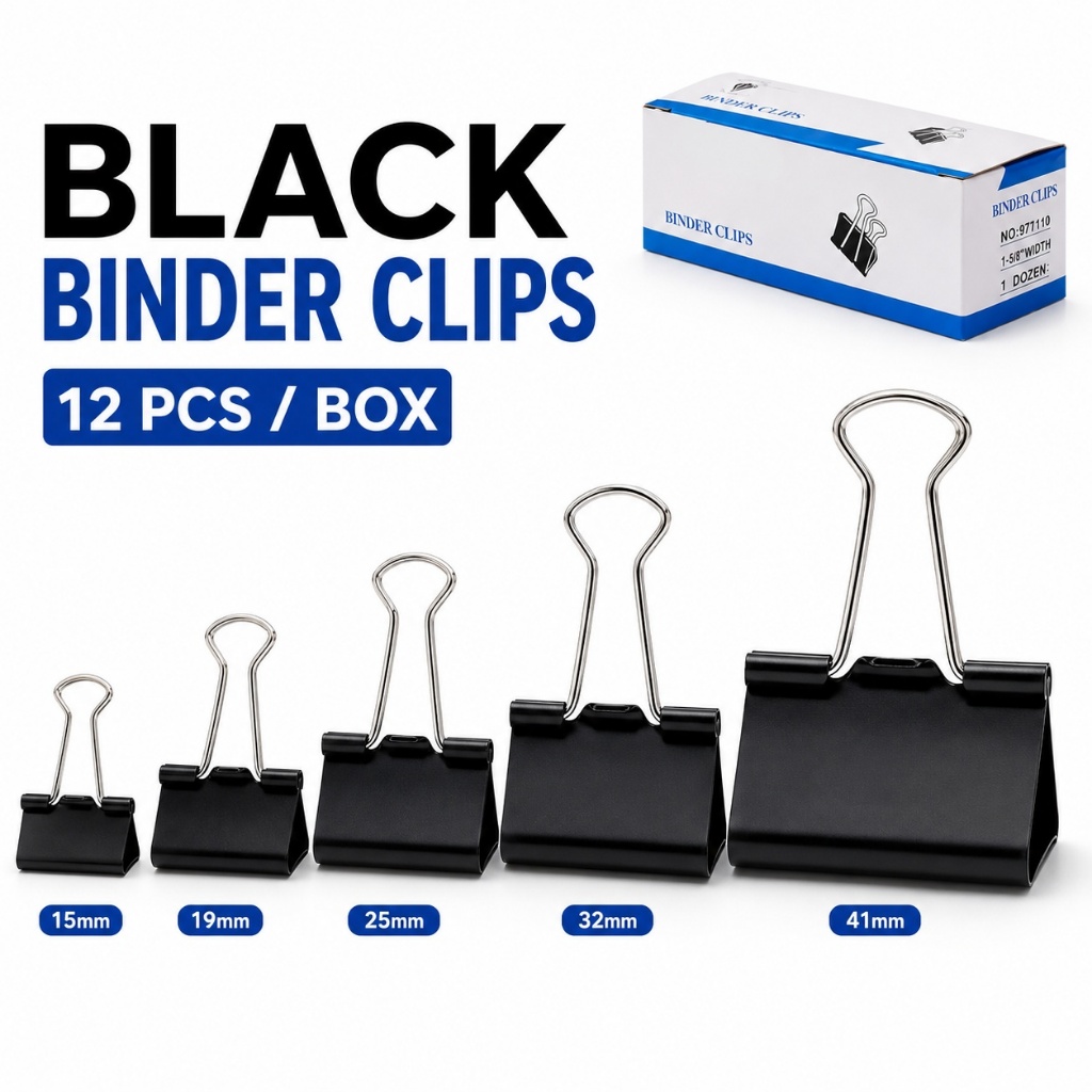 Shop black clips for paper for Sale on Shopee Philippines