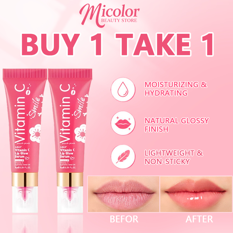 BUY 1 TAKE 1]Vitamin C Lip Glow Serum Brightening Long‑Lasting Hydration Moisturizing Care 8g