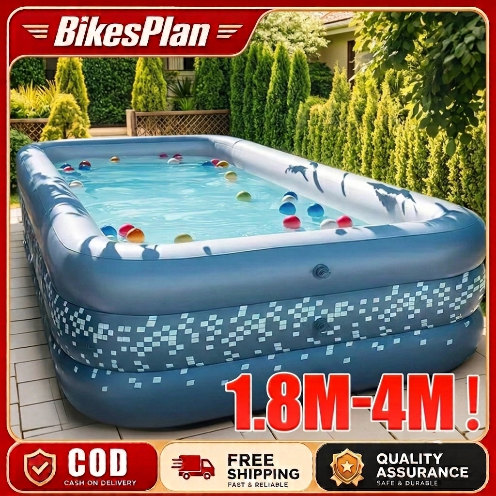 [Max 4M.size] pool Inflatable Swimming Pool Kids Swimming Pool Air Pump ...