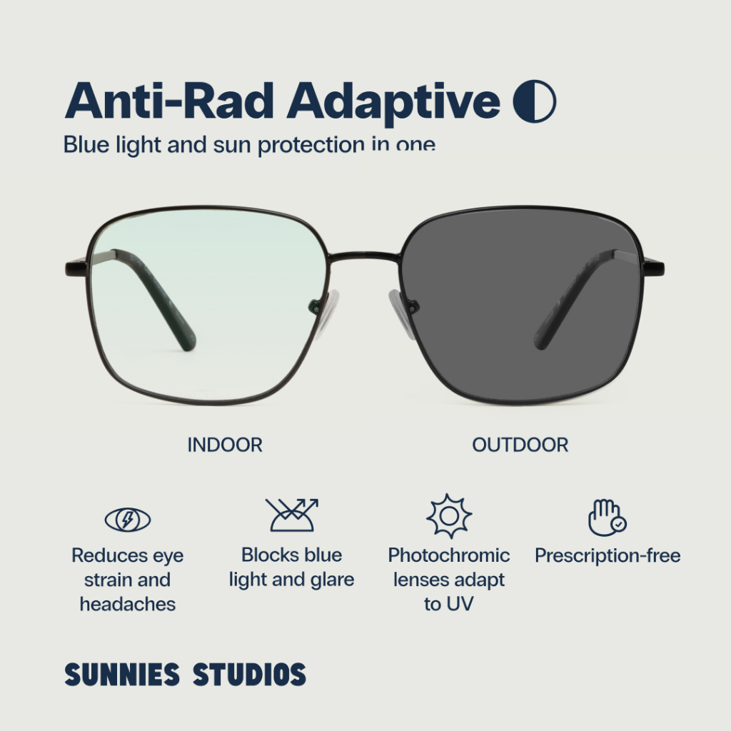 Sunnies Studios Anti-Rad Adaptive Cole (Non-graded Blue Light and ...