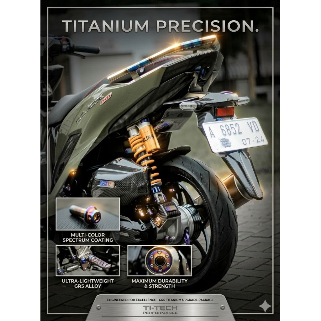 TITANIUM GR5 HONDA CLICK V1 V2 FULL SET | Shopee Philippines