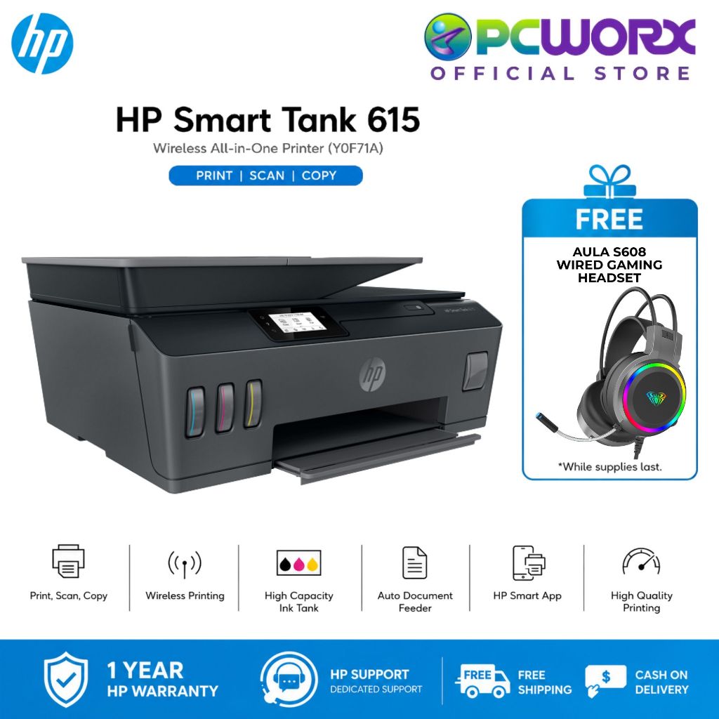 HP Smart Tank 615 Wireless All-in-One Ink Tank Printer Print Scan Copy ...