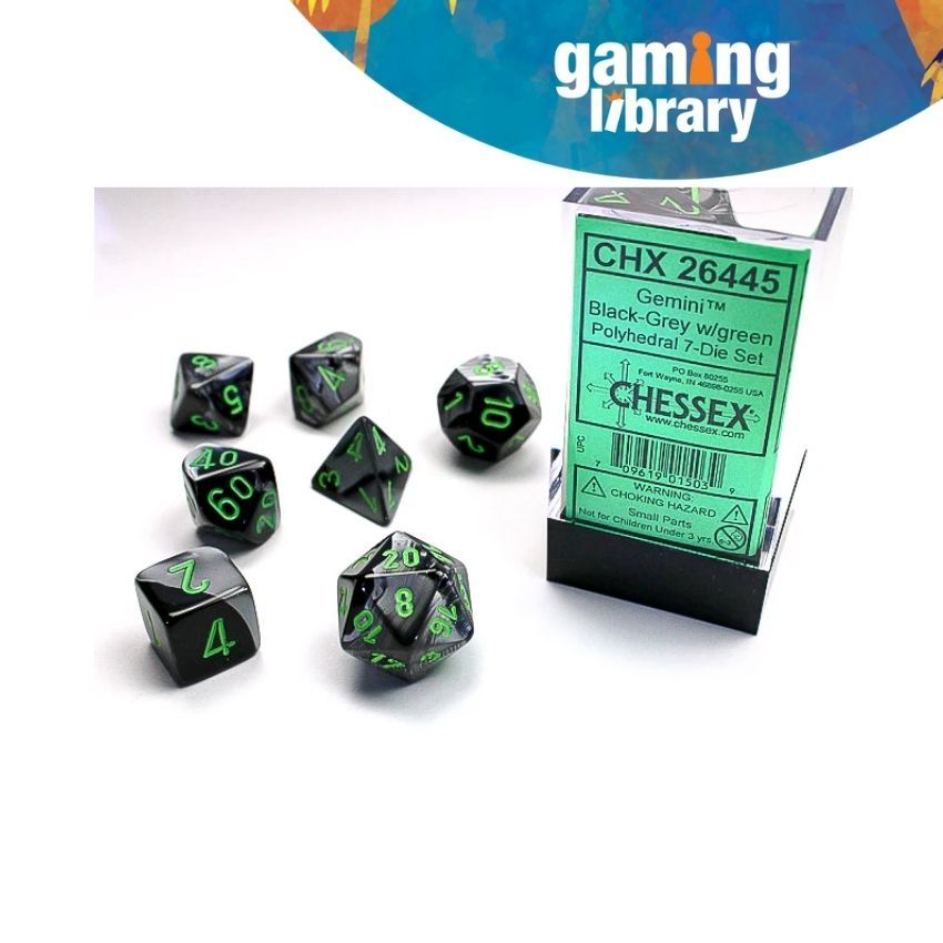 Gaming Library - Chessex Polyhedral Gemini | 7 Dice Set | | Shopee ...