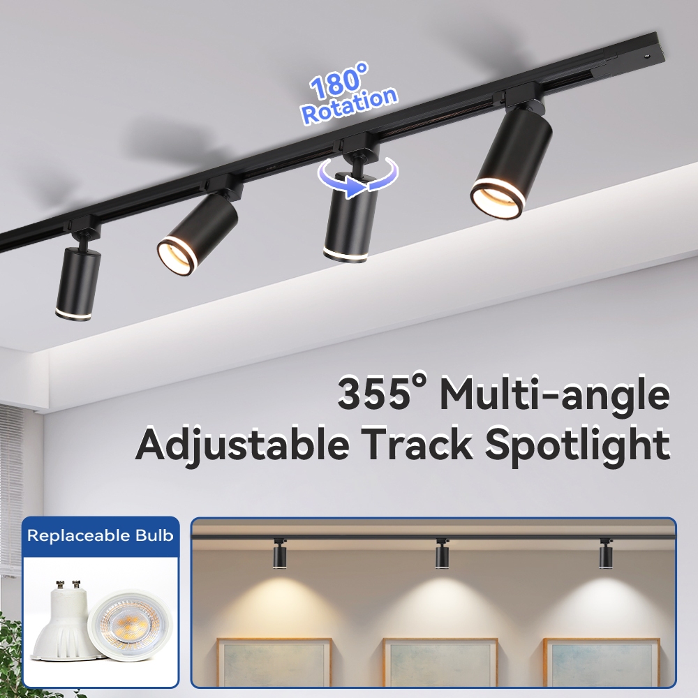 GU10 Replaceable Bulb Track Light 110-220V LED Track Spotlight Ceiling ...