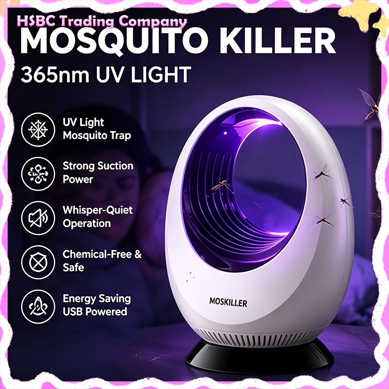 360° UV Mosquito Killer Lamp Non‑Toxic Electric Bug Zapper, Silent Pest ...