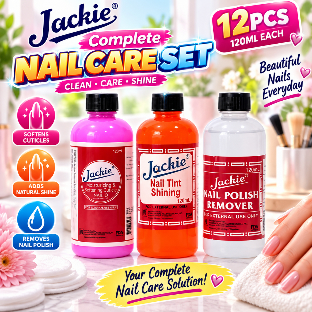 12PCS Jackie Complete Nail Care Set – 120ML Acetone Polish Remover ...