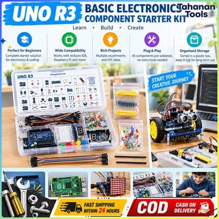 basic electronics component starter kit compatible with uno r3 beginner ...