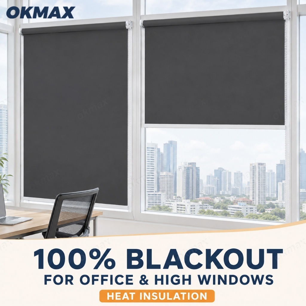 100% Blackout Roller Blinds for Complete Light Blocking 60-180cm Roller ...