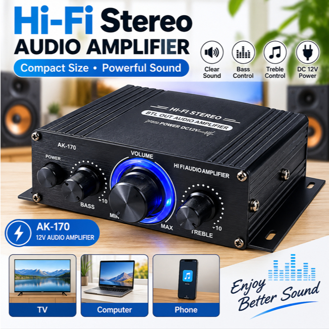 Powerful Sound in a Micro Footprint: Mini HiFi DC 12V Stereo Audio ...