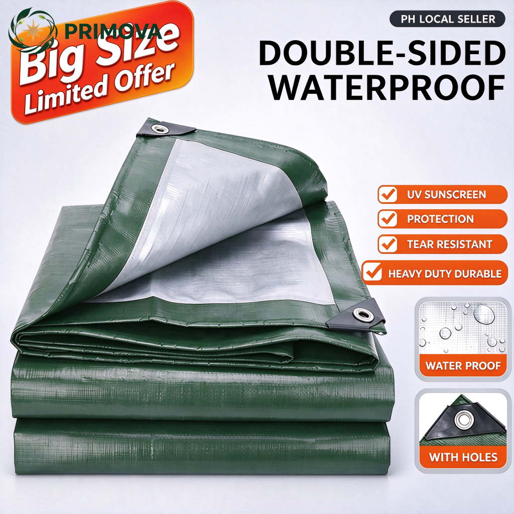 Makapal Trapal Tarpaulin Waterproof Heavy Duty Cover for Truck Car Farm ...
