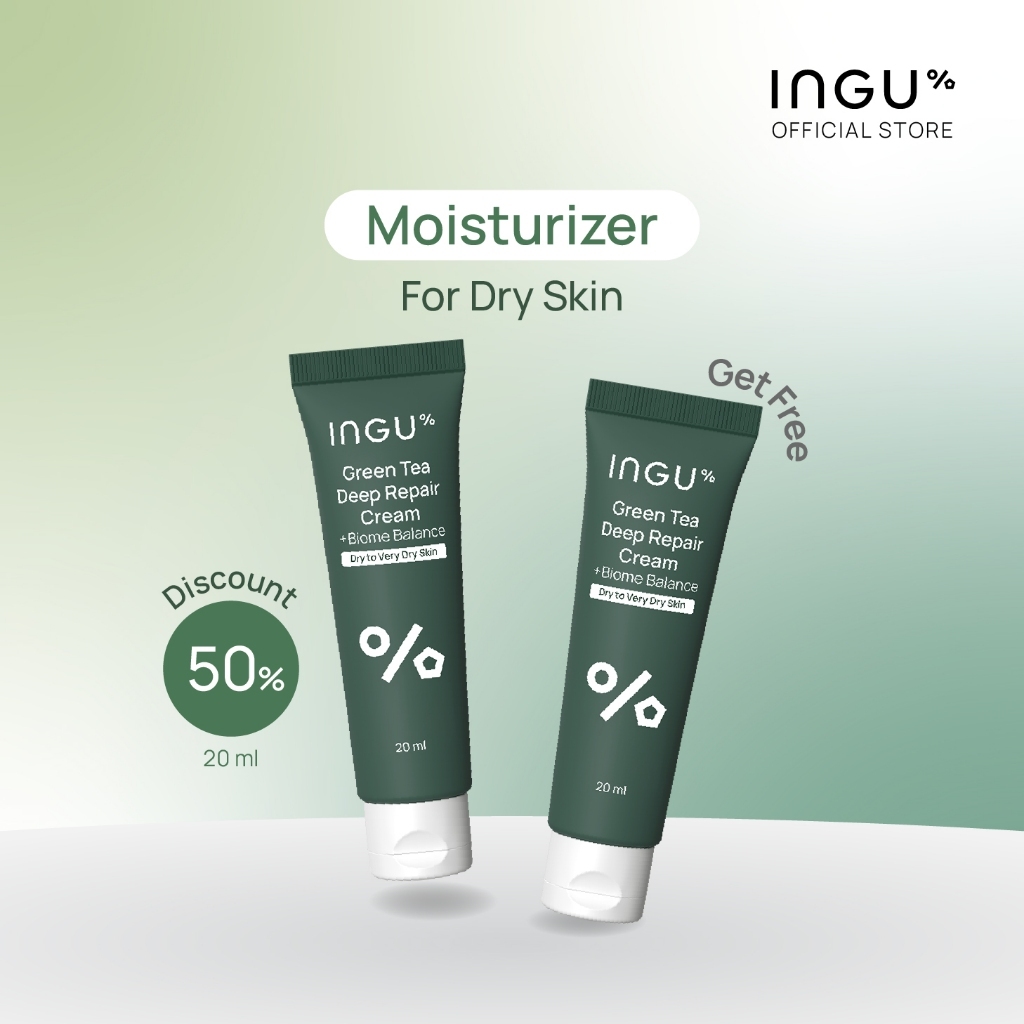 (Buy 1 Get 1 Free only live )INGU Green Tea Deep Repair Cream + Biome ...