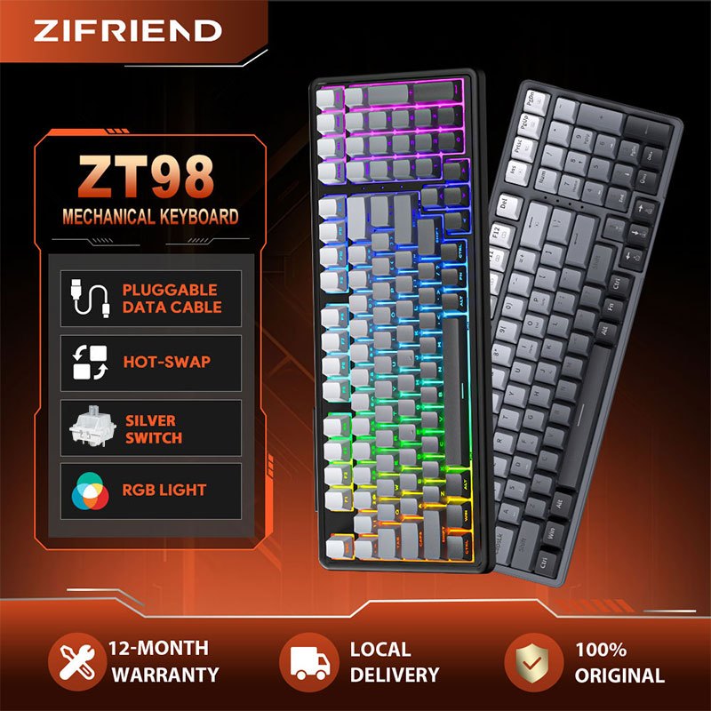 【zuwai】 ZIFRIEND ZT98 Wired Mechanical Keyboard With Numpad Hot Swappable