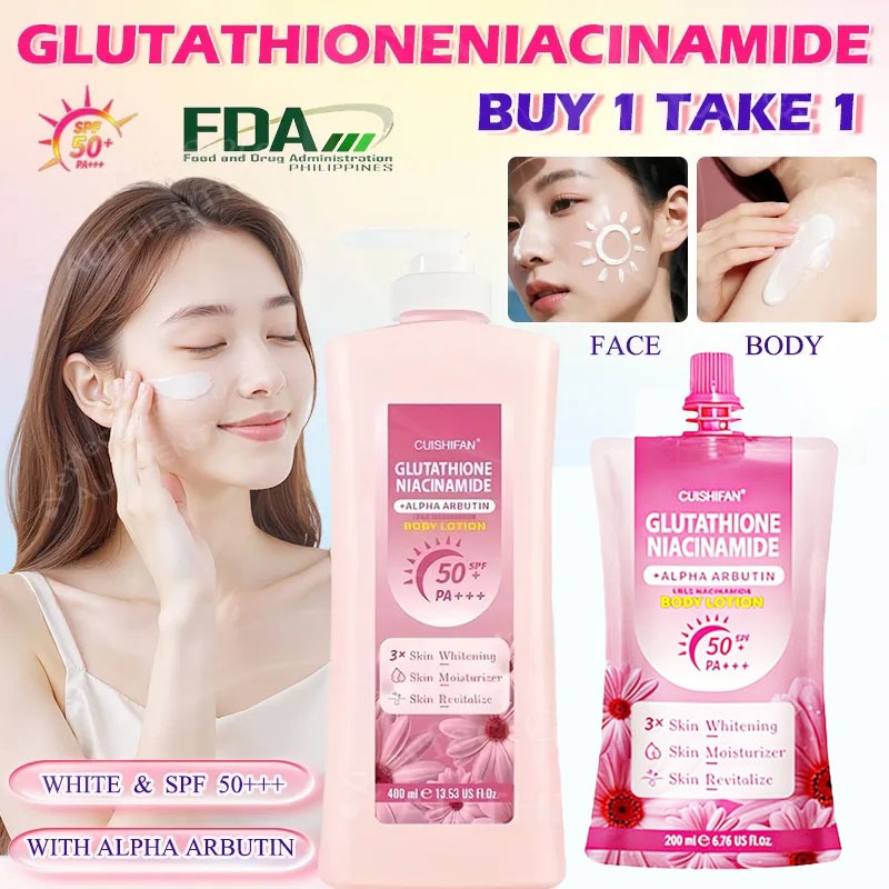 Glutathione Niacinamide Body Lotion SPF50 PA++ 3X Whitening Moisturizer Sun  Protection Brightening | Shopee Philippines