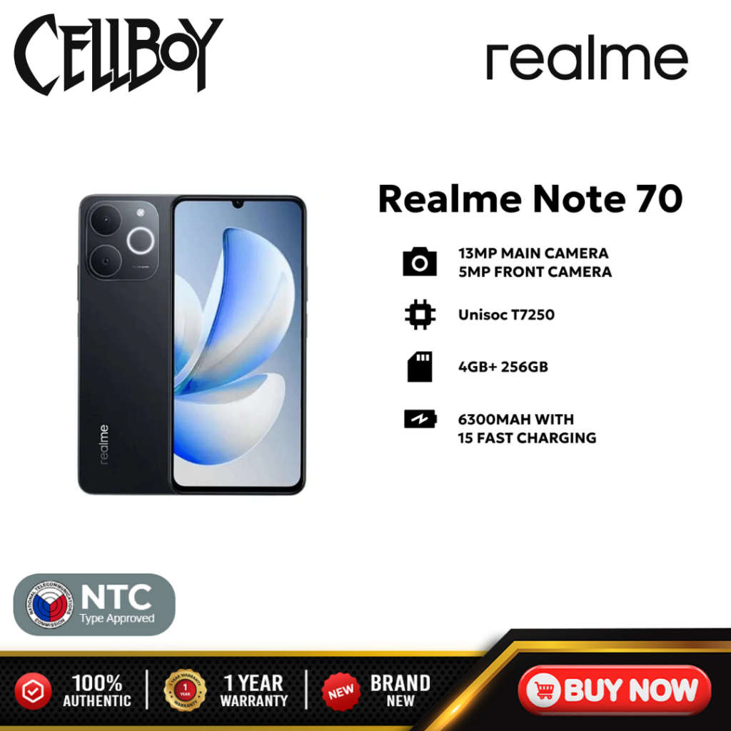 Realme Note 70 4Gb+256Gb | Shopee Philippines