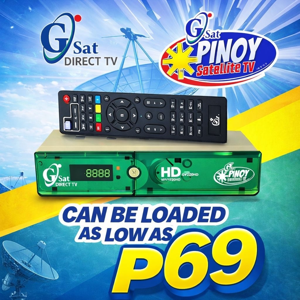 PROMO GSAT GPINOY HD TV Receiver Box | Digital Satellite TV | Load ₱69 ...