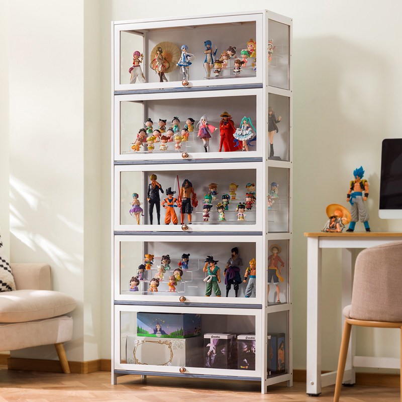 Nordic Display Cabinet for Action Figures Dustproof Storage Rack with ...