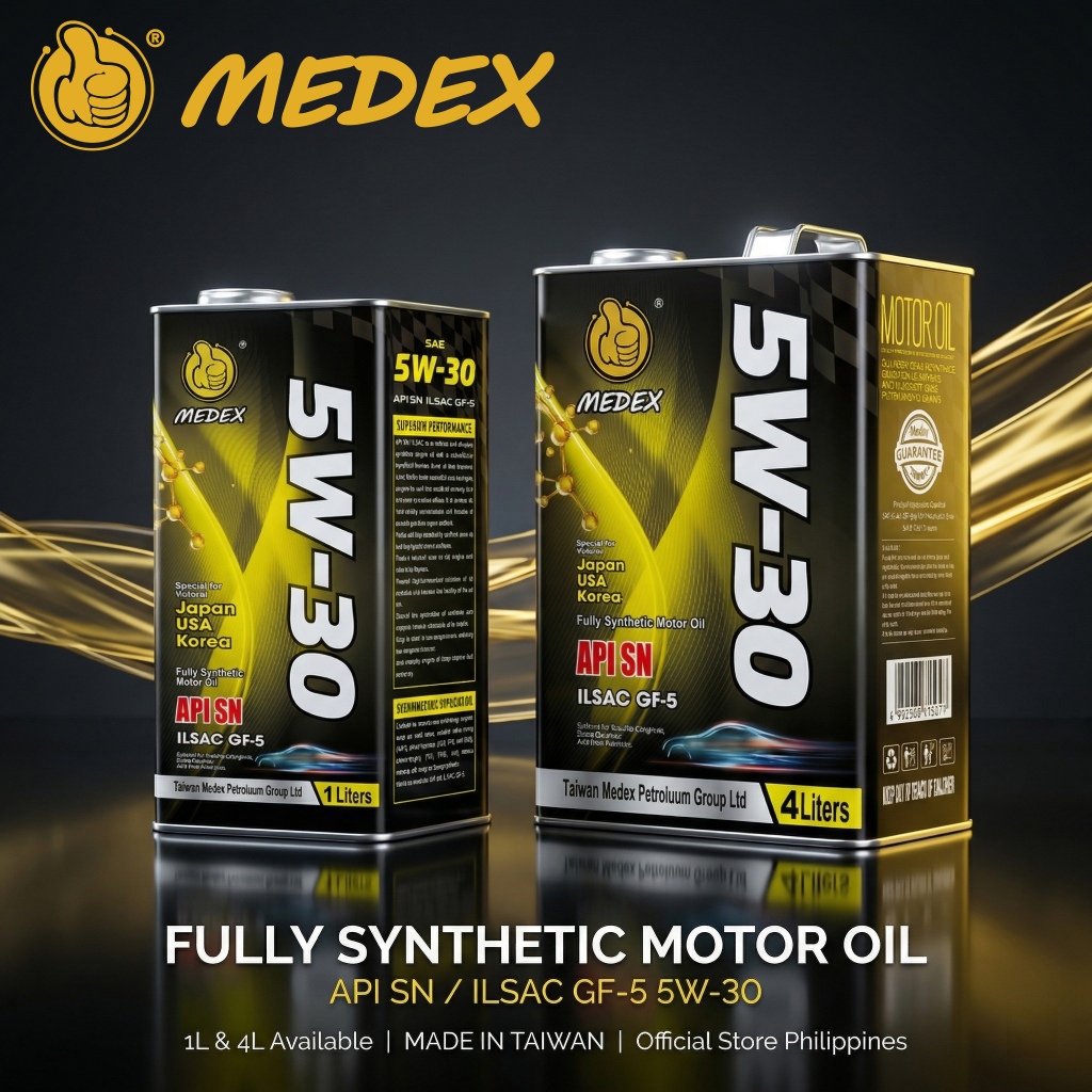 Medex Taiwan Engine Oil SAE 5W30 API SN Fully Synthetic(For Gasoline ...