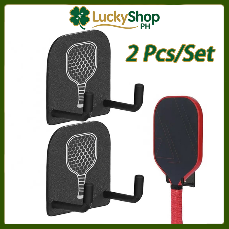 Pickleball Paddle Wall Rack Aluminum Alloy Self-Adhesive Punch-Free ...