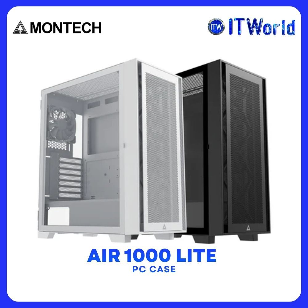 Montech Air 1000 Lite Glass Side Panel Full Entry Level Case Computer ...