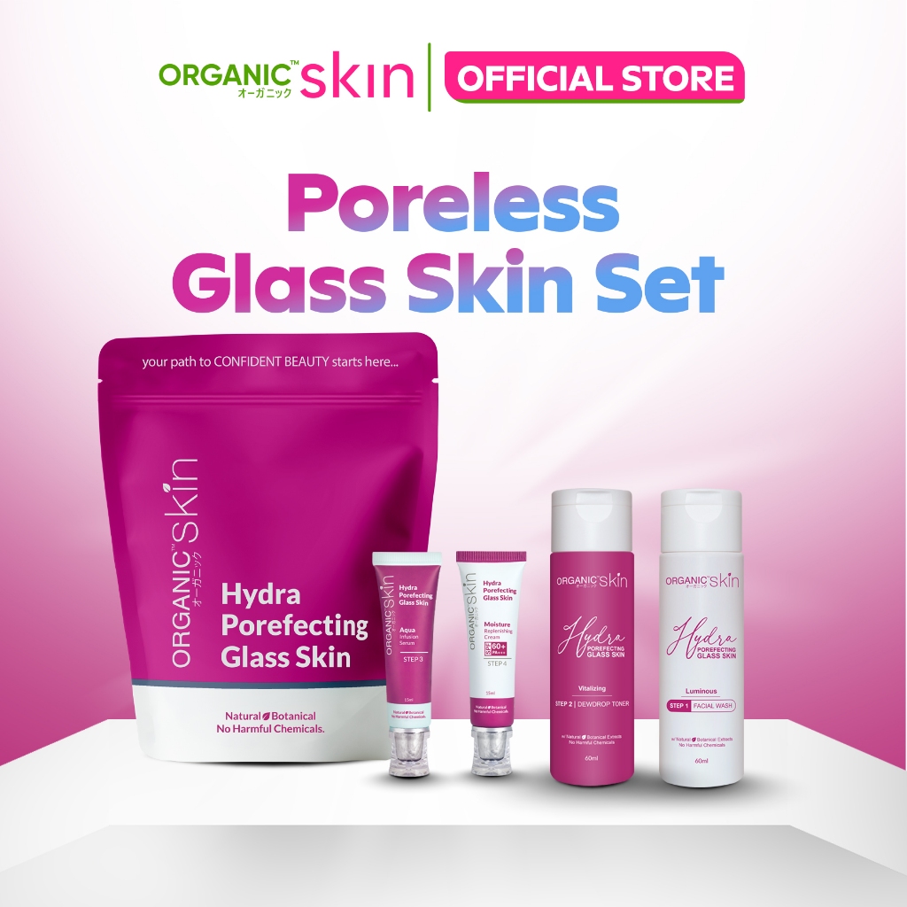 Organic Skin Japan Hydra Porefecting Glass Skin Set | Shopee Philippines