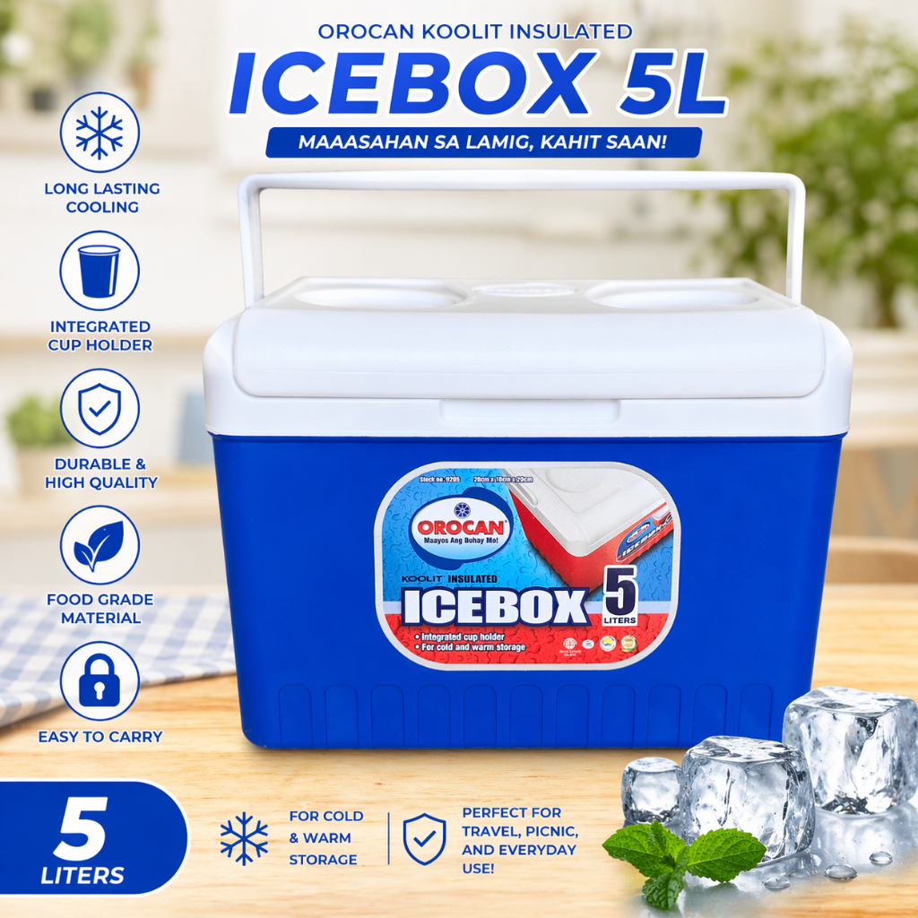 Orocan Cooler Ice Box 5L Heavy Duty Insulated Cooler Box | Mini ...