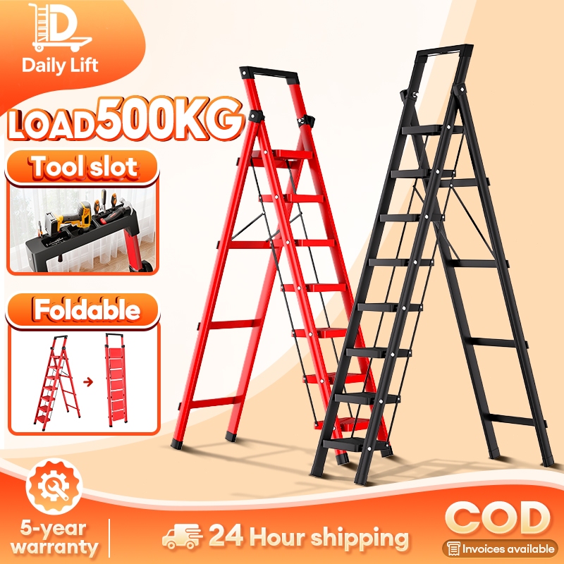 Ladder Foldable Aluminum Folding Ladder 3/4/5/6/7/8 Layers Household ...