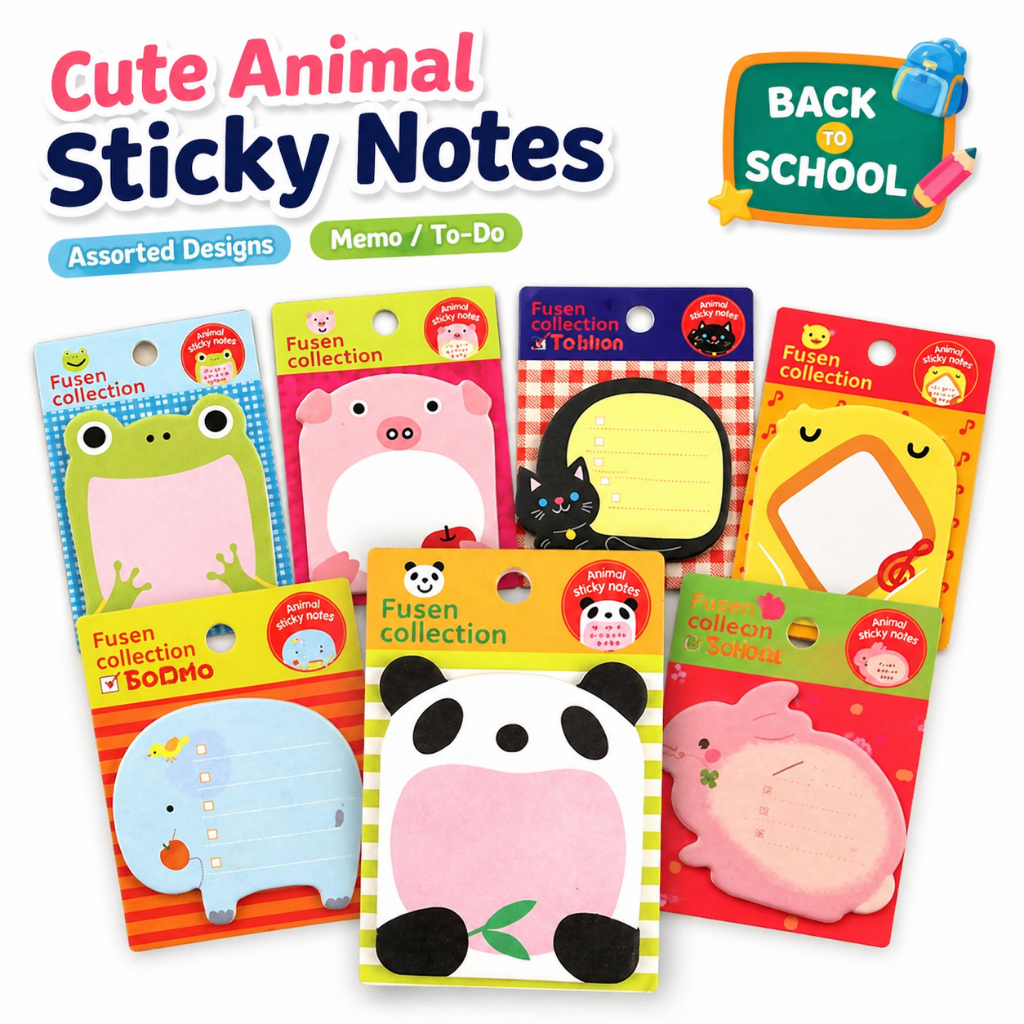 GOODAY Cartoon Memo Sticky Notes 30 Sheets Cute Tearable Notepad for ...