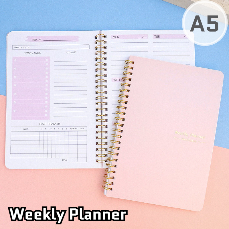 A5 Planner Notepad 52 Weeks To Do List Portable Notebook Weekly Planner ...