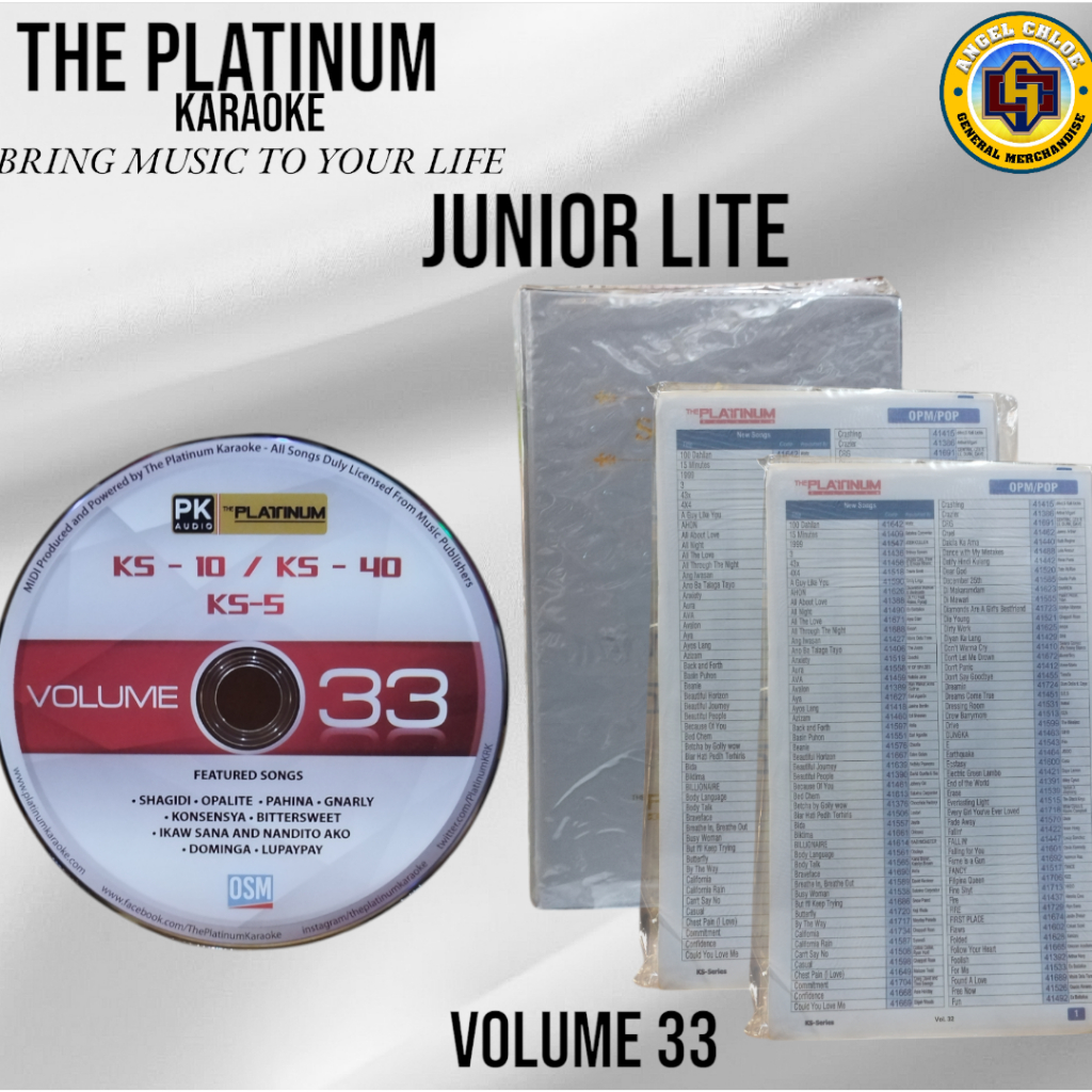 Platinum JR LITE KS-5/ JUNIOR 2 KS-10/ K-BOX 2 KS-40/ Updated CD VOL.33 ...