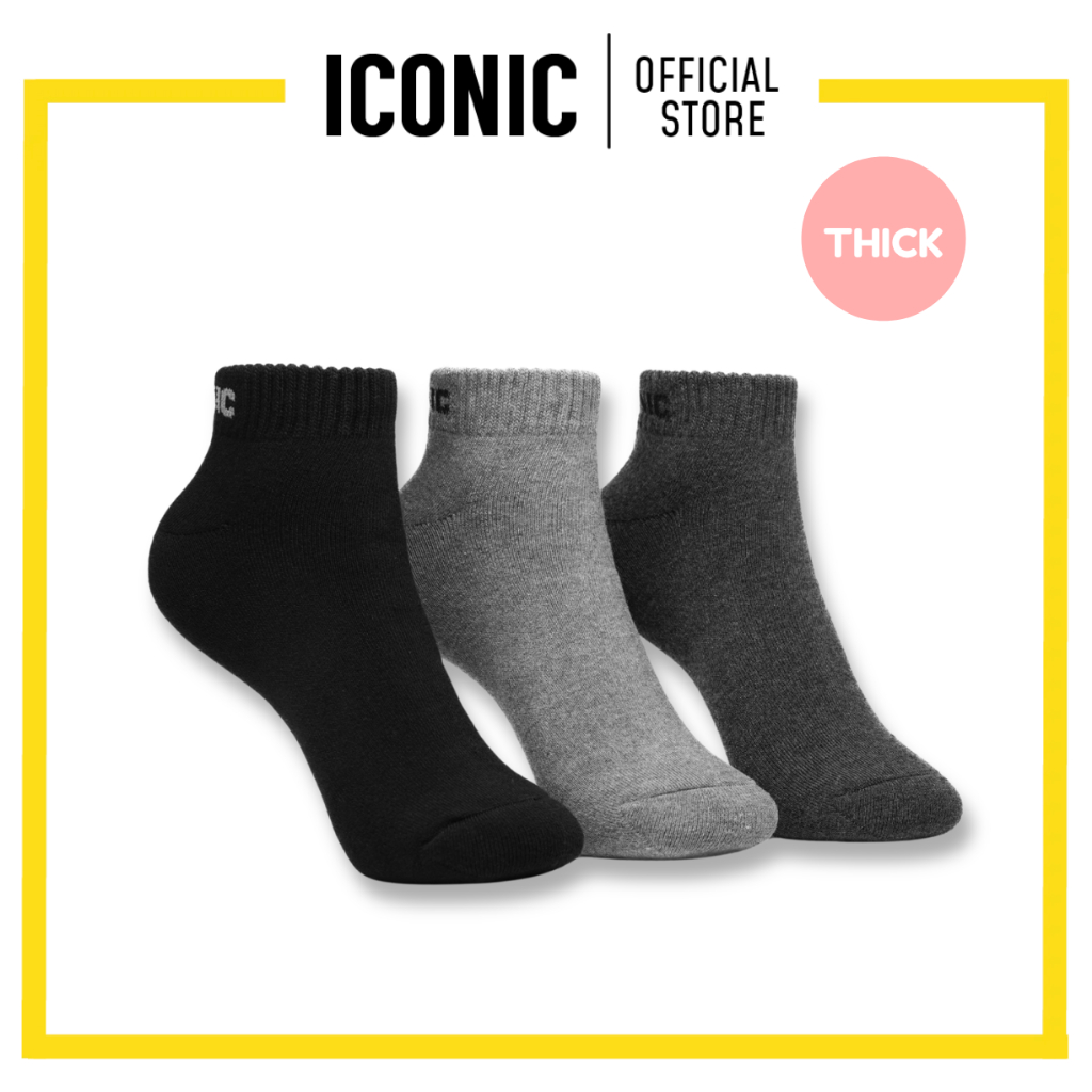 Iconic Socks Basic WOMENS 3 in 1 Athletic Sports Socks Iconic Logo ...